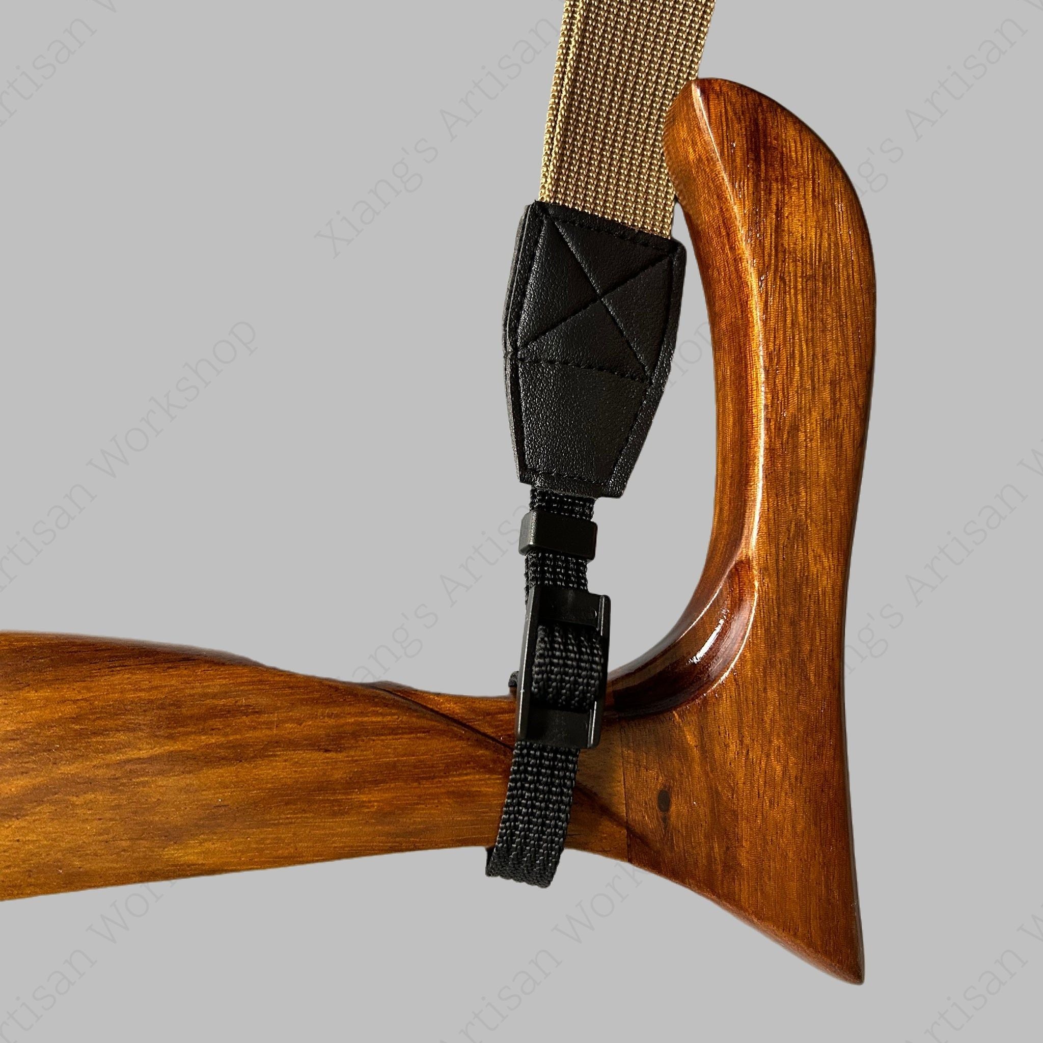 Ergonomic Zebrawood Walking Cane with Wrist Strap