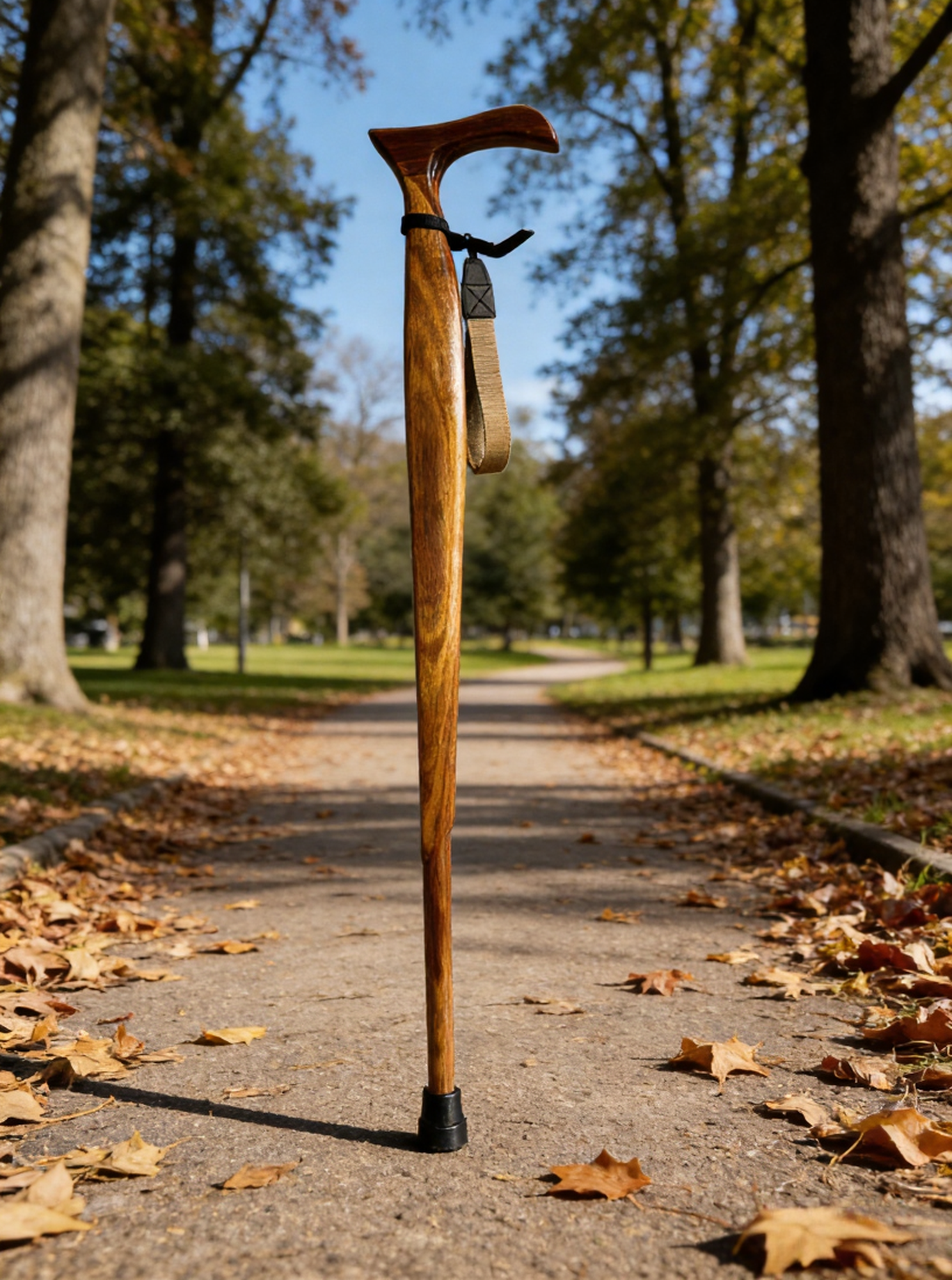 Ergonomic T-Handle Zebrawood Cane